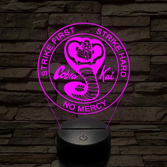 Cobra Kai 7 színű 3D led lámpa