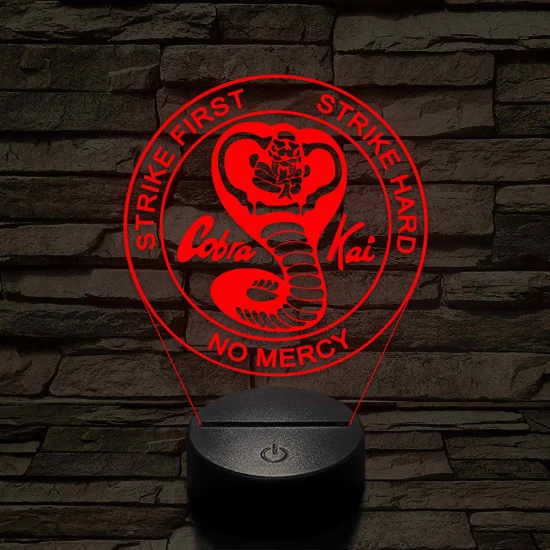 Cobra Kai 7 színű 3D led lámpa