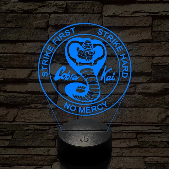 Cobra Kai 7 színű 3D led lámpa