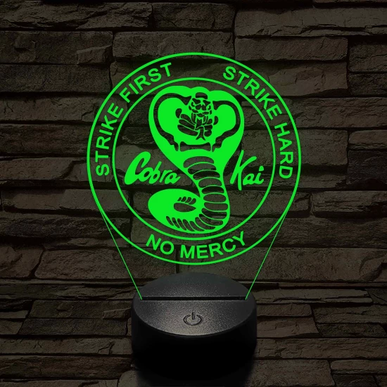 Cobra Kai 7 színű 3D led lámpa