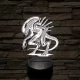 Alien Xeno 7 színű 3D led lámpa