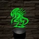 Alien Xeno 7 színű 3D led lámpa