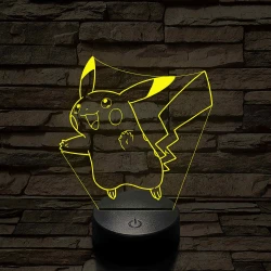 Villámcsapás – 7 színű, színváltós 3D LED lámpa