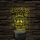 Labubu - 7 színű, színváltós 3D led lámpa
