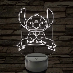 Személyre Szabható Cuki Űrkutya – 7 színű, színváltós 3D LED lámpa