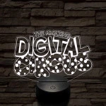 A Csodálatos Digitális Cirkusz logo – 7 színű, színváltós 3D LED lámpa