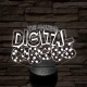 A Csodálatos Digitális Cirkusz logo – 7 színű, színváltós 3D LED lámpa