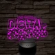 A Csodálatos Digitális Cirkusz logo – 7 színű, színváltós 3D LED lámpa
