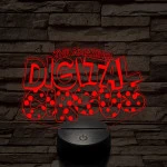 A Csodálatos Digitális Cirkusz logo – 7 színű, színváltós 3D LED lámpa