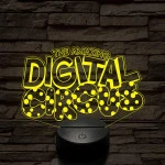 A Csodálatos Digitális Cirkusz logo – 7 színű, színváltós 3D LED lámpa