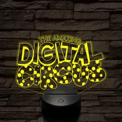 A Csodálatos Digitális Cirkusz logo – 7 színű, színváltós 3D LED lámpa