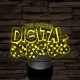A Csodálatos Digitális Cirkusz logo – 7 színű, színváltós 3D LED lámpa