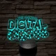 A Csodálatos Digitális Cirkusz logo – 7 színű, színváltós 3D LED lámpa