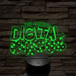 A Csodálatos Digitális Cirkusz logo – 7 színű, színváltós 3D LED lámpa