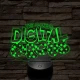 A Csodálatos Digitális Cirkusz logo – 7 színű, színváltós 3D LED lámpa