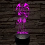 A Csodálatos Digitális Cirkusz Pomni – 7 színű, színváltós 3D LED lámpa