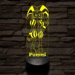 A Csodálatos Digitális Cirkusz Pomni – 7 színű, színváltós 3D LED lámpa