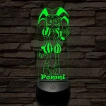 A Csodálatos Digitális Cirkusz Pomni – 7 színű, színváltós 3D LED lámpa