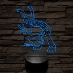 A Csodálatos Digitális Cirkusz Jax – 7 színű, színváltós 3D LED lámpa