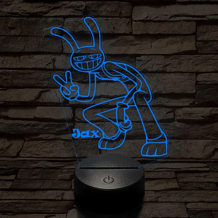 A Csodálatos Digitális Cirkusz Jax – 7 színű, színváltós 3D LED lámpa