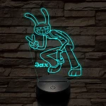 A Csodálatos Digitális Cirkusz Jax – 7 színű, színváltós 3D LED lámpa