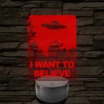 I want to believe 7 színű 3D led lámpa