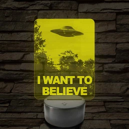 I want to believe 7 színű 3D led lámpa