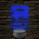 I want to believe 7 színű 3D led lámpa