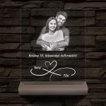 Fatalpas örökké házasok fotógravírozás 7 színű 3D led lámpa