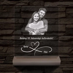 Fatalpas örökké házasok fotógravírozás 7 színű 3D led lámpa