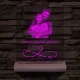 Fatalpas örökké házasok fotógravírozás 7 színű 3D led lámpa