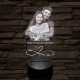 Örökké házasok egyedi fotógravírozás 7 színű 3D led lámpa