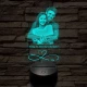 Örökké házasok egyedi fotógravírozás 7 színű 3D led lámpa