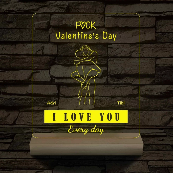 I Love You Every Day fatalppal 7 színű 3D led lámpa