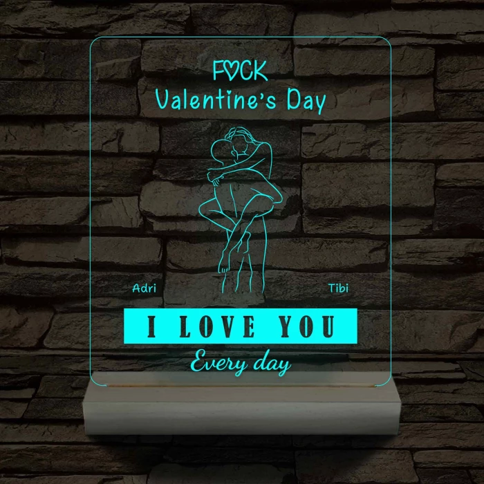 I Love You Every Day fatalppal 7 színű 3D led lámpa