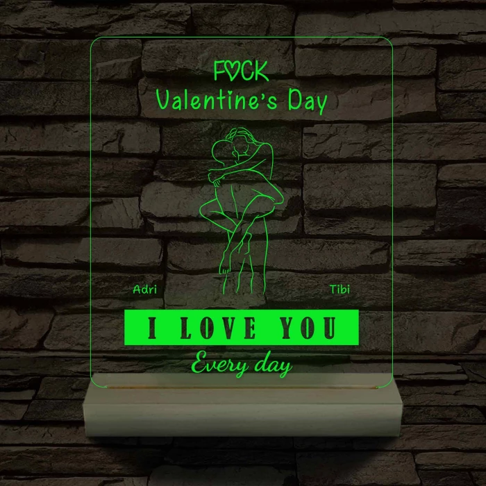 I Love You Every Day fatalppal 7 színű 3D led lámpa