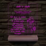 Ölelő Szülőköszöntő – Esküvői Pár & Idézet – 7 színű, színváltós 3D LED lámpa