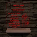 Ölelő Szülőköszöntő – Esküvői Pár & Idézet – 7 színű, színváltós 3D LED lámpa