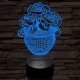 Rózsacsokor-vázában 7 színű 3D led lámpa