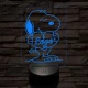 Snoopy love 7 színű 3D led lámpa