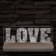Love & Love 20 cm fa talppal 7 színű 3D led lámpa