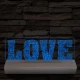 Love & Love 20 cm fa talppal 7 színű 3D led lámpa