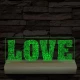 Love & Love 20 cm fa talppal 7 színű 3D led lámpa