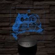 Bagoly pár 7 színű 3D led lámpa