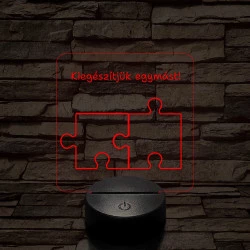 Kiegészítjük egymást! 7 színű 3D led lámpa