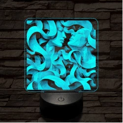 Összefonódás 7 színű valósághű 3D led lámpa