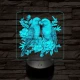 Papagáj románc 7 színű valósághű 3D led lámpa