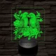 Papagáj románc 7 színű valósághű 3D led lámpa