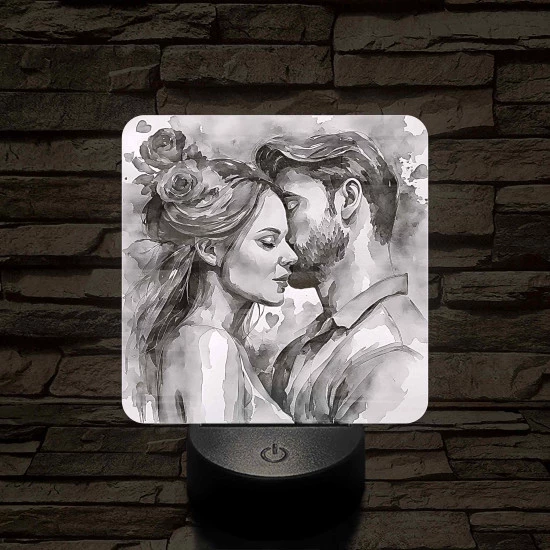 Szerelmespár 7 színű valósághű 3D led lámpa