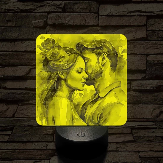 Szerelmespár 7 színű valósághű 3D led lámpa
